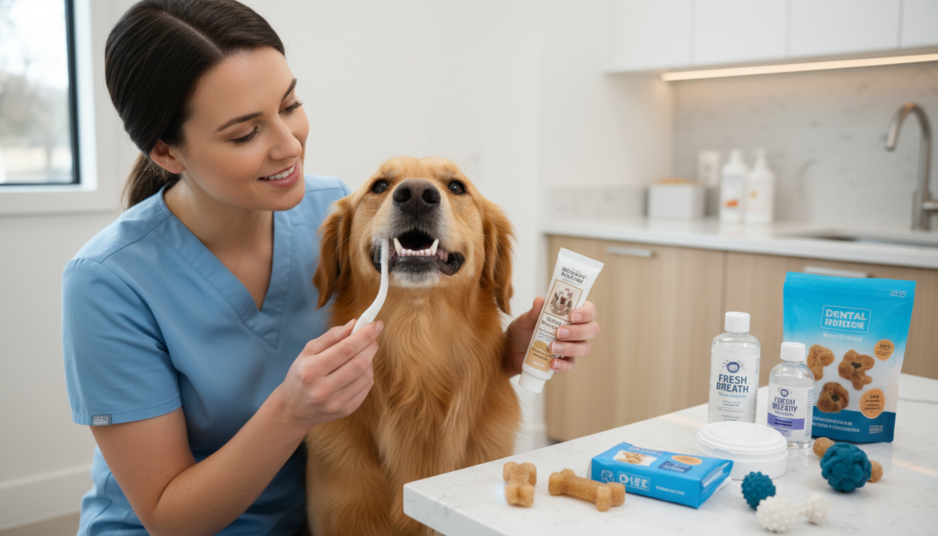 découvrez comment prendre soin efficacement des dents de votre chien grâce aux meilleurs produits recommandés pour prévenir les maladies bucco-dentaires et garantir une bonne hygiène orale à votre compagnon.