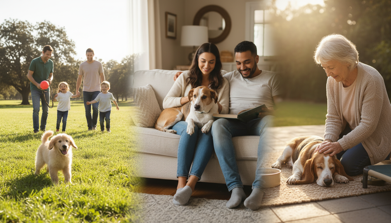 découvrez à quel âge adopter un chien : les avantages et défis d'accueillir un chiot, un chien adulte ou un senior pour bien préparer votre nouvelle vie ensemble.